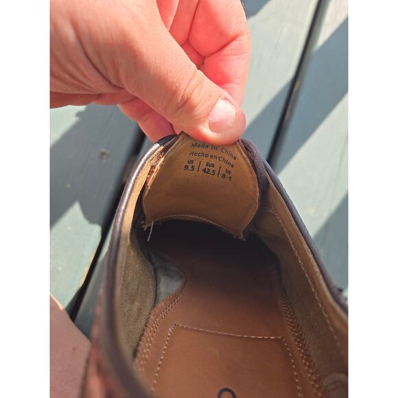 Aldo Wingtip Oxford Dress Shoes Camouflage/Brown Men’s Size 9.5 - Picture 3 of 6